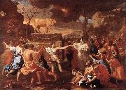 Nicolas Poussin Adoration of the Golden Calf oil painting on canvas